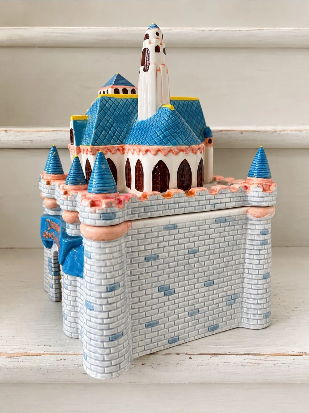 Disneyland 40th Anniversary Blue & Cream Castle Collectible
